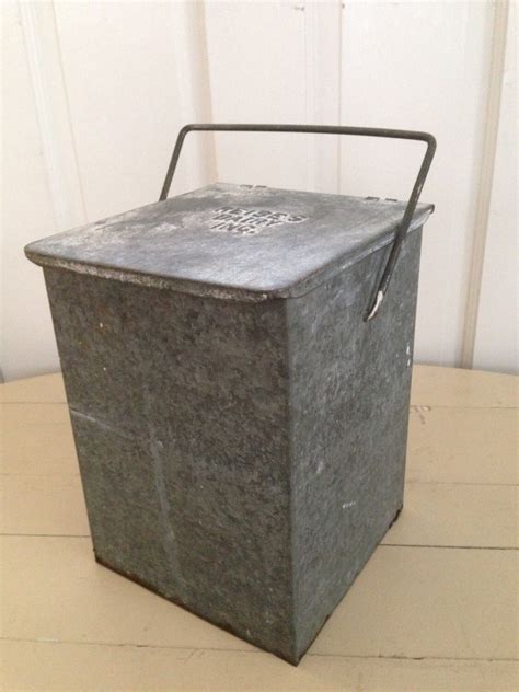 cleaning vintage metal milk box|restore antique metal ware.